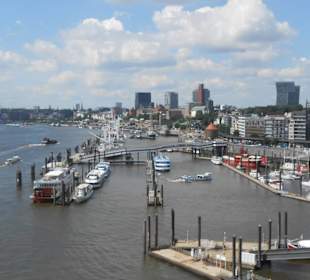Landungsbrücken, Blick von der Elbphilharmonie
