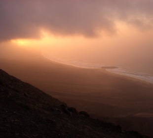 Sonnenuntergang im Süden der Insel