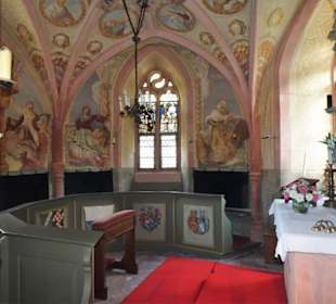 Im Rittersaal von Schloss Mespelbrunn