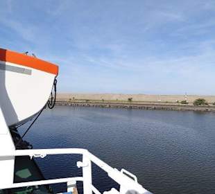 Blick auf den Deich von Büsum