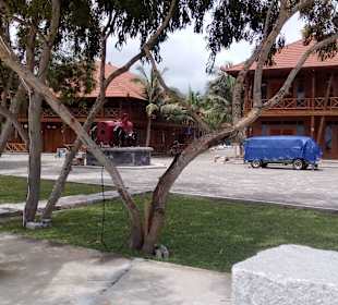 Outside the cafe / bar