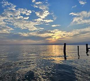 Sonnenuntergang am Hafen
