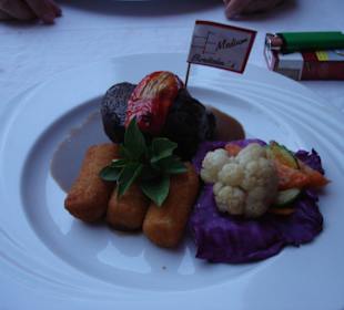 Kamelsteak in Schokososse