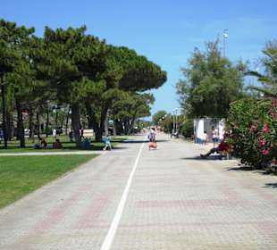 Spaziergang über die Strandpromenade Argelès-Plage