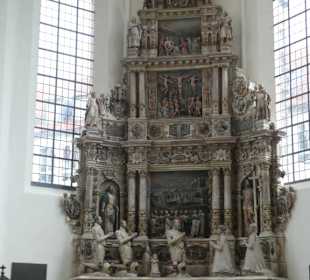 Alabaster-Epitaph in der ev. Kirche St. Moriz
