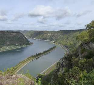 Ausblick vom Loreley-Felsen (Loreley-Plateau)