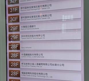 Wegweiser Taipei 101