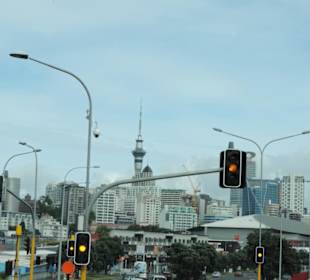 Mit dem Hop on Hop off Bus in Auckland unterwegs