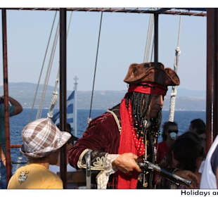 Piraten an Bord bei der Athos Piratenfahrt