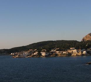 Die Stadt aus der Ferne betrachtet