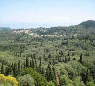 Panoramablick vom Dorf