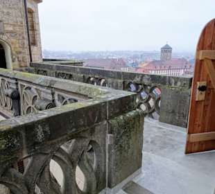 Auf den Türmen der Stadtkirche von Bayreuth