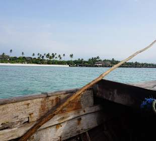 Blick zum Strand, von dem wir abgefahren sind