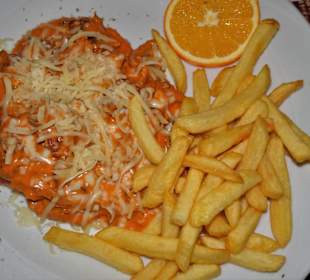 Gyros in Metaxasauce im Restaurant Sparta