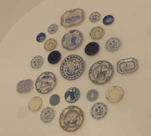 Wandschmuck im Café Rosa in den Rathaus-Arkaden
