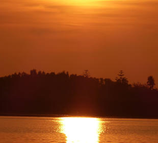 Sonnenuntergang am Salzsee