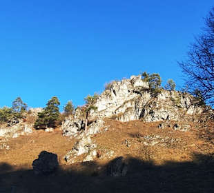 Felsen zum Wander Klettern