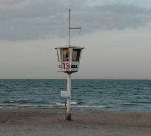 Life guard tower at beach in Dahme