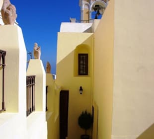 Santorin selbst im Bild Landschaft, Stadt