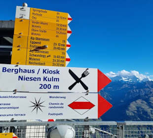 Wegweiser am dem Niesen