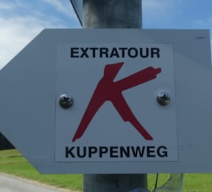 Wegweiser Extratour Kuppenweg