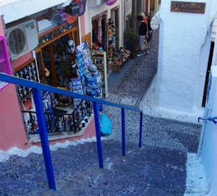 Santorin selbst im Bild Landschaft, Stadt