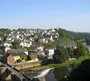 Der Blick auf den Ort Runkel.