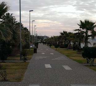 Die Streandpromenade von Evrenseki