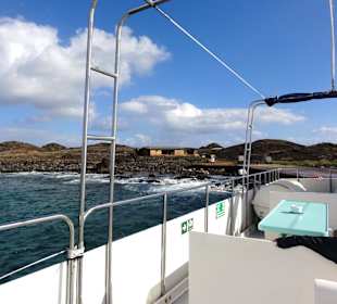 Blick von Bord kurz vor dem Anlegen