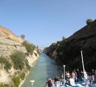 Durchfahrt  Kanal von Korinth  mit der MS Coral