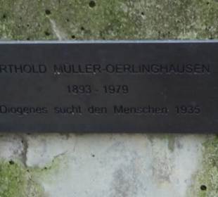 Skulptur Diogenes sucht den Menschen