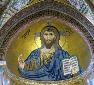 Zentrales Mosaikbild: Der Allherrscher