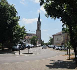 Blick auf die kath. Kirche