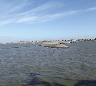 Anfahrt auf den Hafen von Baltrum