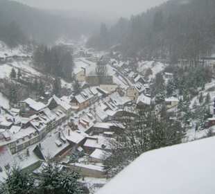 Ansicht Stolberg vom Schloss aus.