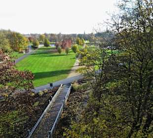 Blick vom Aussichtsturm in den Stadtpark