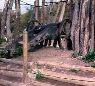 Eine Kanone zur Abwehr der Indianer