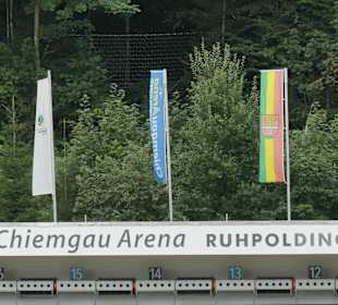 Beim Biathlon-Stadion von Ruhpolding