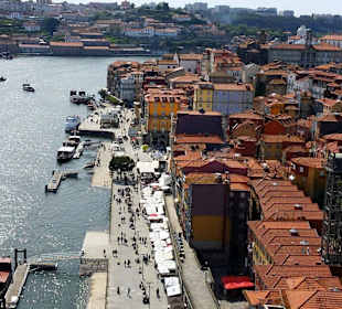 Cais da Ribeira. view from Ponte Luis 1