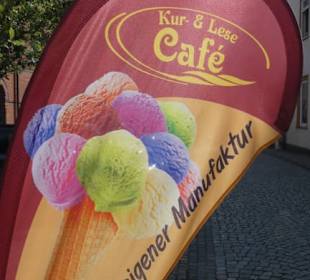 Kur- und Lesecafé: Kaffeepause auf der Terrasse