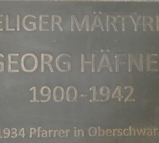 Gedenkstätte für Pfarrer Georg Häfner (NAZI-Opfer)