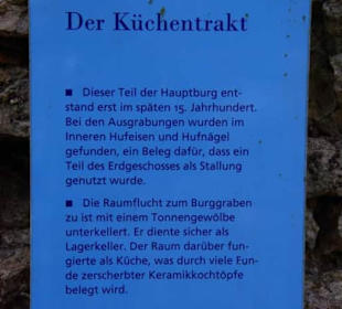 Info zum Küchentrakt