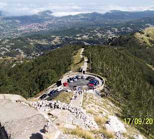 Blick vom Njegos Mausoleum