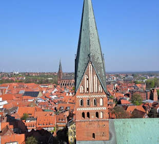 Blick vom Wasserturm über die Lüneburger Altstadt