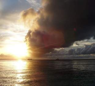 Sunset am White Beach