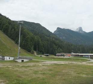 Beim Biathlon-Stadion von Ruhpolding