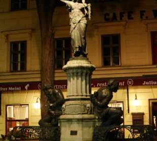 Am Engelbrunnen in der Wiedner Hauptstraße