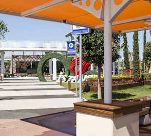 Blick zum Garten der Stadt Instanbul