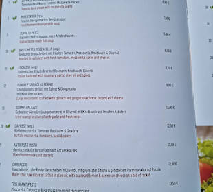 Speisekarte 