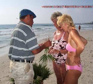 Händler am Strand